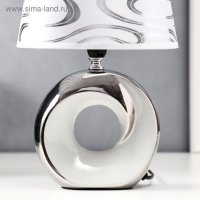 Лампа настольная 36653/1 E14 40Вт белый-серебро H28 см Лампа настольная 36653/1 E14 40Вт белый-серебро H28 см