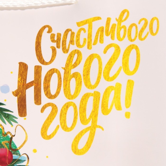 Пакет подарочный новогодний &laquo;Звезда&raquo;, 30 х 23 х 10 см, Новый год