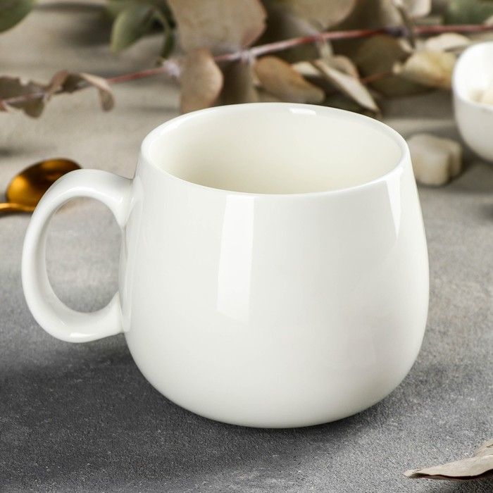 Кружка фарфоровая Wilmax England, 400 мл, цвет белый