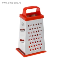 Тёрка Доляна &laquo;Универсал&raquo;, 4 грани, с крышкой-дозатором и пластиковой ручкой, 11&times;9&times;21 см, цвет МИКС