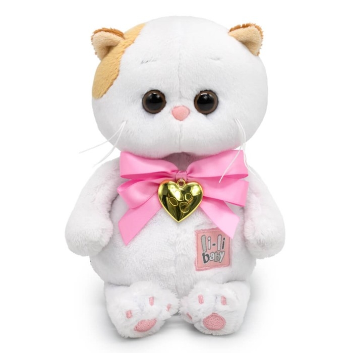 Мягкая игрушка &laquo;Ли-Ли BABY&raquo;, с бантом и сердцем-подвеской, 20 см