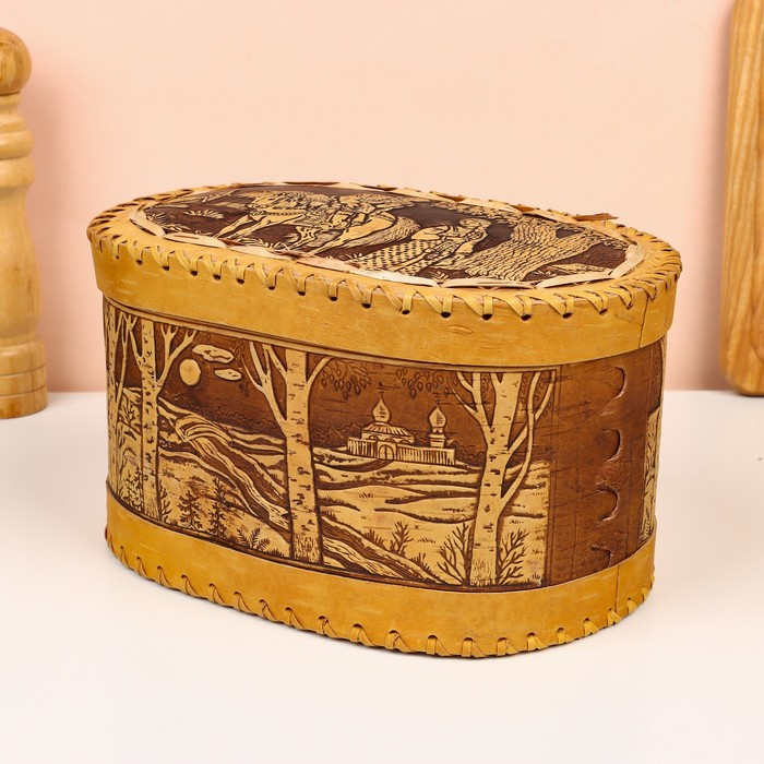 Батонница &laquo;Сказка&raquo;, 26х17х15 см, береста