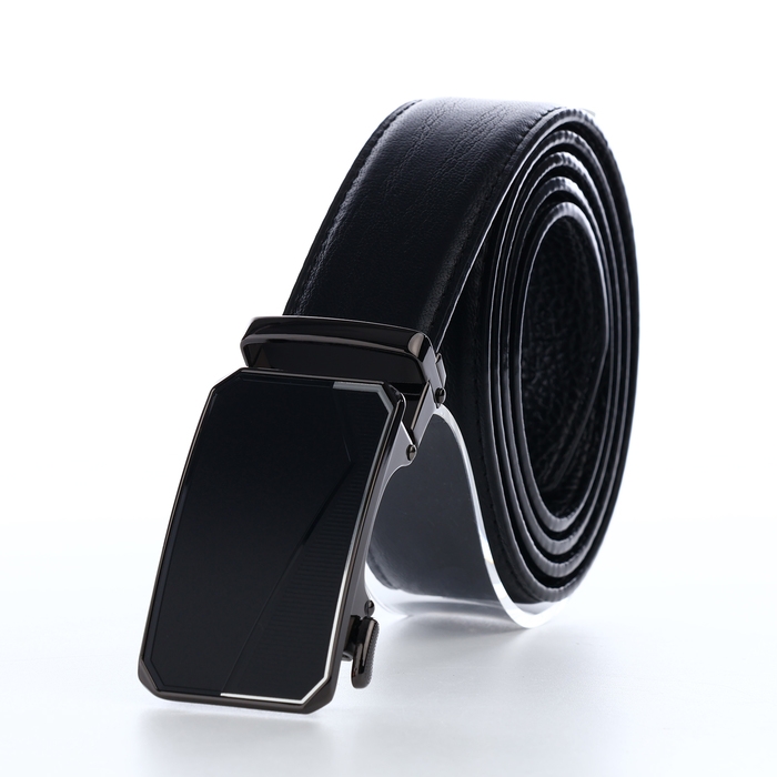 Ремень мужской, ширина 3,6 см, пряжка автомат, цвет чёрный Ремень мужской, ширина 3,6 см, пряжка автомат, цвет чёрный