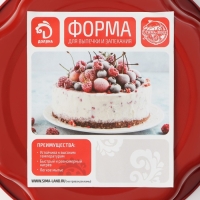 Форма для выпечки Доляна &laquo;Ренард&raquo;, 20&times;4 см, антипригарное покрытие, цвет красный