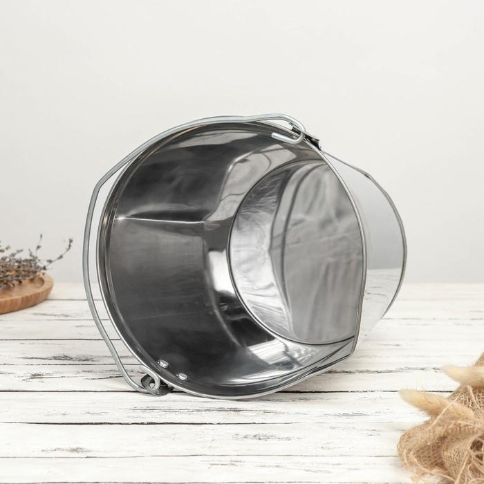 Подойник, 7 л, нержавеющая сталь, ГОСТ Подойник, 7 л, нержавеющая сталь, ГОСТ