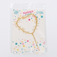 Топпер «Сердце с бусинами», цвет золото Топпер «Сердце с бусинами», цвет золото