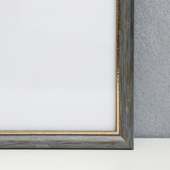 Фоторамка пластик 40х50 см, серый с золотом (пластиковый экран) Фоторамка пластик 40х50 см, серый с золотом (пластиковый экран)