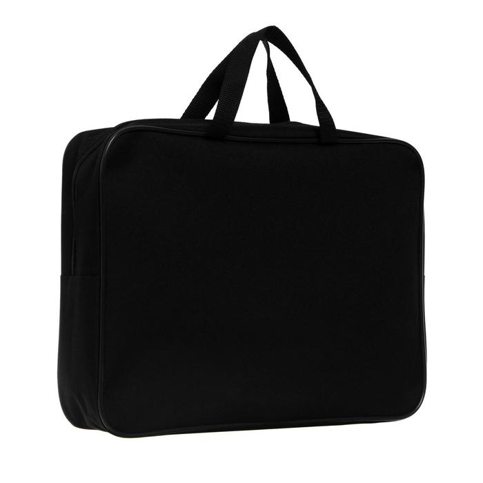 Папка с ручками А4, 360 х 270 х 80 мм, текстильная, внутренний карман, чёрный 1Ш48 Папка с ручками А4, 360 х 270 х 80 мм, текстильная, внутренний карман, чёрный 1Ш48