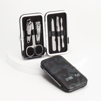 Набор маникюрный «MILITARY», 6 предметов, в футляре, цвет камуфляж Набор маникюрный «MILITARY», 6 предметов, в футляре, цвет камуфляж