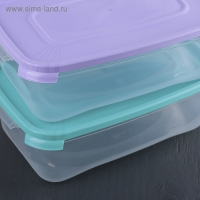 Контейнер для продуктов &laquo;Каскад&raquo;, 2,2 л, прозрачный, крышка микс