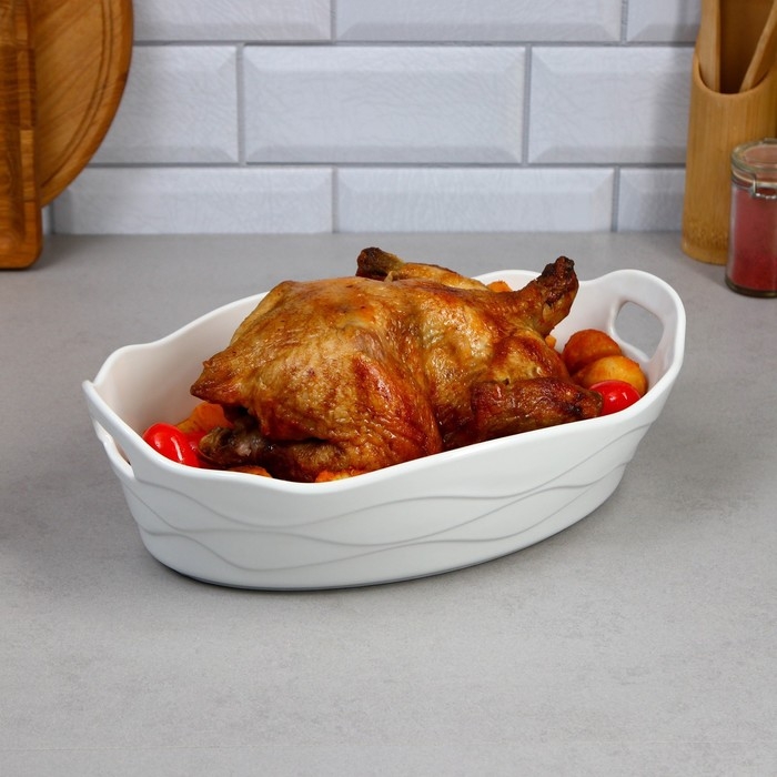 Форма для запекания Sezar, 2 л, фарфор, Иран Форма для запекания Sezar, 2 л, фарфор, Иран