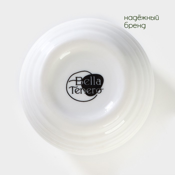 Ёмкость фарфоровая для мёда с ложкой BellaTenero, 300 мл, цвет белый Ёмкость фарфоровая для мёда с ложкой BellaTenero, 300 мл, цвет белый