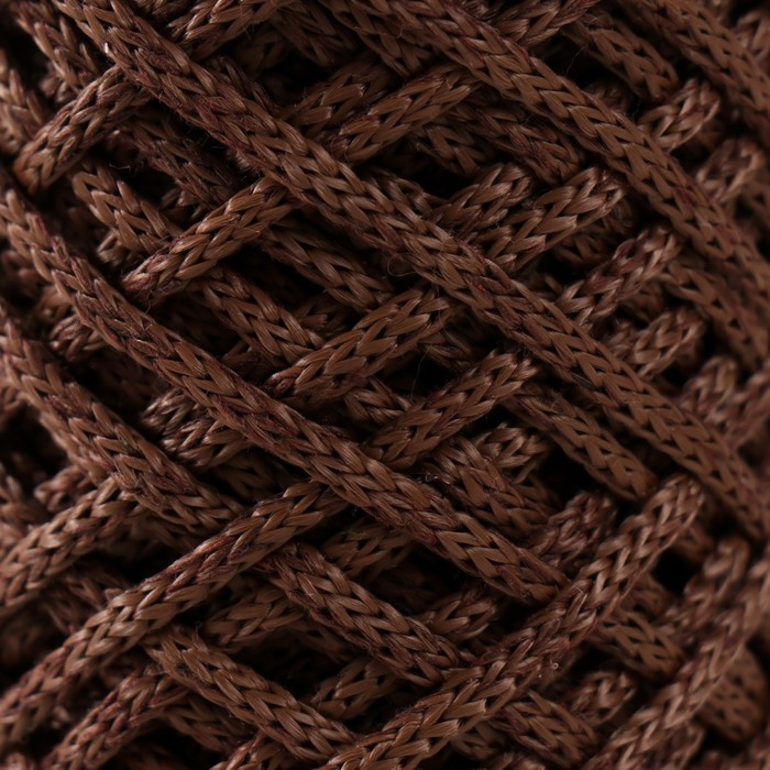 Шнур для вязания 35% хлопок,65% полипропилен 3 мм 85м/160&plusmn;10 гр (кофе/шоколад)