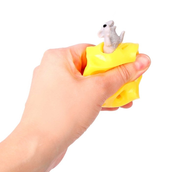 Антистресс сквиш мялка &laquo;Сырные прятки&raquo;, цвета МИКС, в шоубоксе