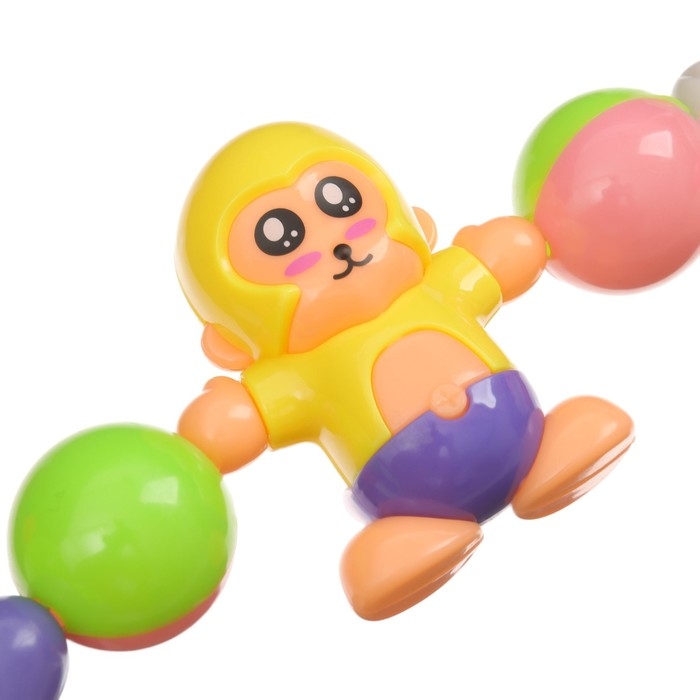 Растяжка на коляску/кроватку «Обезьяна и друзья», 4 игрушки, цвет МИКС, Крошка Я Растяжка на коляску/кроватку «Обезьяна и друзья», 4 игрушки, цвет МИКС, Крошка Я