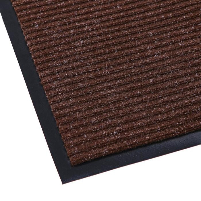 Коврик придверный влаговпитывающий, ребристый, &laquo;Стандарт&raquo;, 60&times;90 см, цвет коричневый