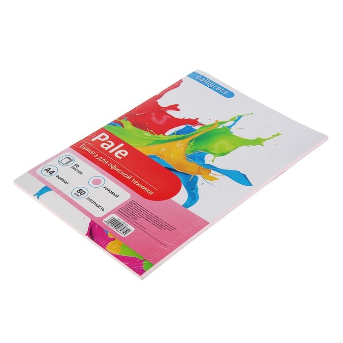Бумага цветная А4, 50 листов Calligrata Пастель, розовая, 80 г/м² Бумага цветная А4, 50 листов Calligrata Пастель, розовая, 80 г/м²