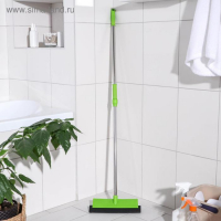 Щётка для пола с водосгоном Доляна, телескопический черенок, нержавеющая сталь, 26×6×73(118) см, цвет МИКС Щётка для пола с водосгоном Доляна, телескопический черенок, нержавеющая сталь, 26×6×73(118) см, цвет МИКС