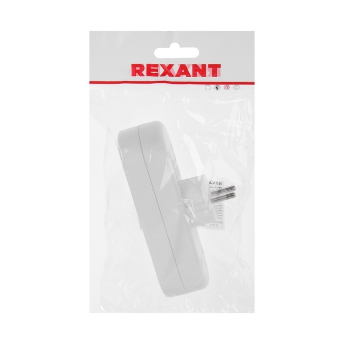 Тройник электрический REXANT, 6-10 А, без з/к, линейный, белый