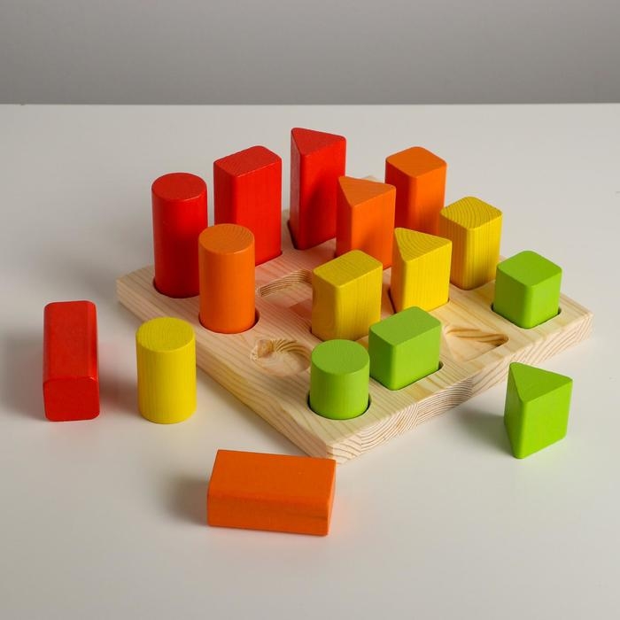 Логический игровой набор &laquo;Сортер-вкладыш. Геометрия&raquo; 17 деталей