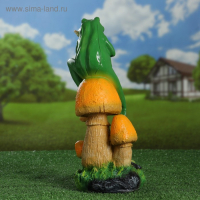 Садовая фигура "Лягушка с бабочкой" 14х14х39см Садовая фигура "Лягушка с бабочкой" 14х14х39см