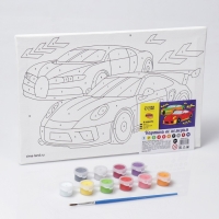 Картина по номерам для детей &laquo;Быстрые тачки&raquo;, 20 х 30 см