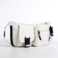 Сумка поясная на молнии, цвет белый