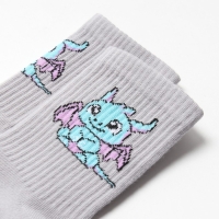 Носки "Дракон" детские, цвет св.серый, р-р 14 (23-25) Носки "Дракон" детские, цвет св.серый, р-р 14 (23-25)