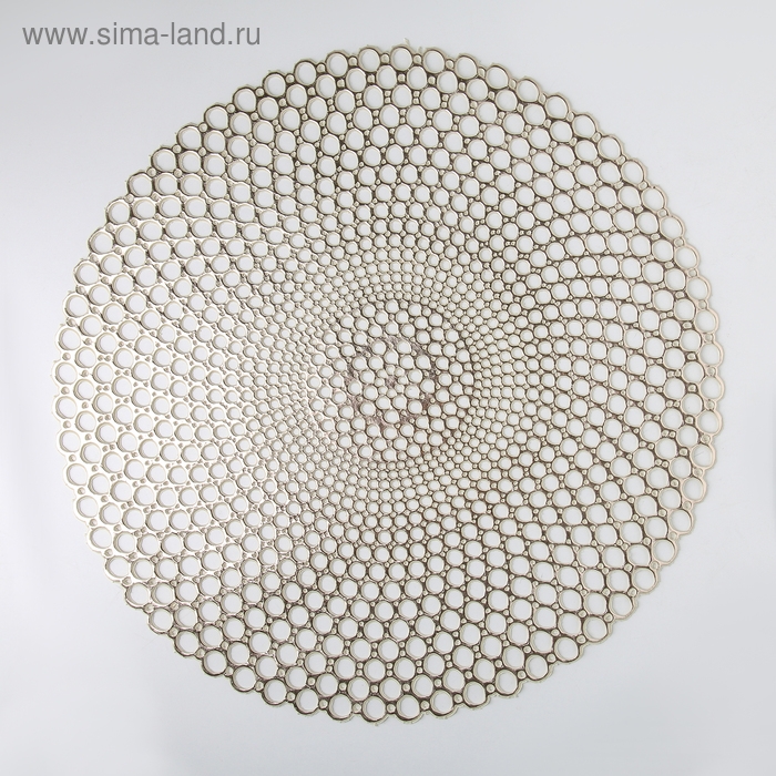 Салфетка сервировочная на стол &laquo;Роса&raquo;, 38&times;38 см, цвет золотой