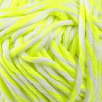 Пряжа светящаяся 100% лавсан "Сияй" меланж 50 гр 50 м бело-неоново-желтая Пряжа светящаяся 100% лавсан "Сияй" меланж 50 гр 50 м бело-неоново-желтая