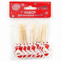 Новогодние шпажки &laquo;Дедушка Мороз&raquo;, на новый год, набор 12 шт.