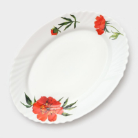 Сервиз столовый &laquo;Бархатная роза&raquo;, 37 предметов, стеклокерамика