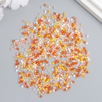 Бисер стекло 12/0 "Перламутр. Оранжевое ассорти" 10 гр Бисер стекло 12/0 "Перламутр. Оранжевое ассорти" 10 гр