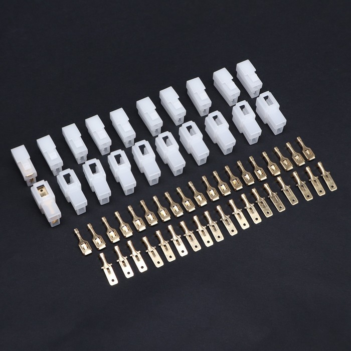 Разъем автомобильный, штекер-гнездо DJ7021-6.3-11/21, 2 контакта, набор 10 шт Разъем автомобильный, штекер-гнездо DJ7021-6.3-11/21, 2 контакта, набор 10 шт