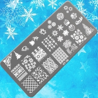 Новый год! Диск для стемпинга металлический &laquo;Зимний узор&raquo;, 12 &times; 6 см