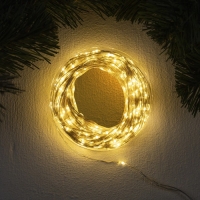 Гирлянда «Нить» 50 м роса, IP44, серебристая нить, 500 LED, свечение тёплое белое, 8 режимов, 31 В Гирлянда «Нить» 50 м роса, IP44, серебристая нить, 500 LED, свечение тёплое белое, 8 режимов, 31 В