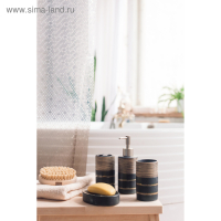 Набор аксессуаров для ванной комнаты Доляна «Классика», 4 предмета (дозатор 300 мл, мыльница, 2 стакана), цвет чёрный Набор аксессуаров для ванной комнаты Доляна «Классика», 4 предмета (дозатор 300 мл, мыльница, 2 стакана), цвет чёрный