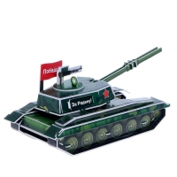 Конструктор 3D из пенокартона &laquo;Танк&raquo;, 46 деталей