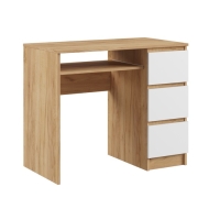 Стол письменный с ящиками Мадера, 1050х500х750, Дуб крафт золотой/Белый Стол письменный с ящиками Мадера, 1050х500х750, Дуб крафт золотой/Белый