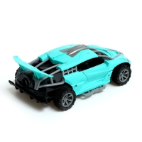 Машина радиоуправляемая &laquo;Гоночная&raquo;, работает от батареек, открываются двери, световые эффекты, цвет МИКС