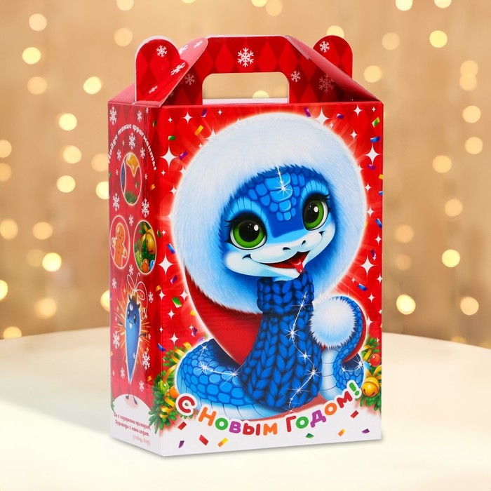 Новый год. Подарочная коробка новогодняя Василёк 18,5 х 10 х 30,5 см. Новый год. Подарочная коробка новогодняя Василёк 18,5 х 10 х 30,5 см.