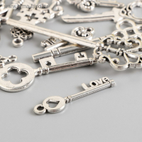 Подвески "Ключи" цвет серебро набор 13 шт 16-46 мм Подвески "Ключи" цвет серебро набор 13 шт 16-46 мм