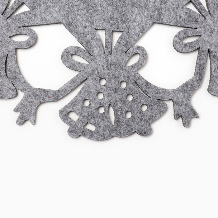 Набор новогодних салфеток Доляна &laquo;Колокольчики&raquo;, цвет серый - 2 шт