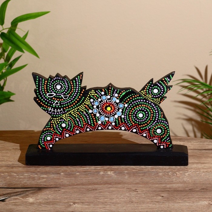 Сувенир "Котяра" на подставке, албезия 30х6х17 см