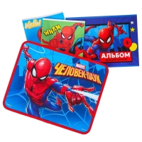 Папка пластиковая с ручками А4, на молнии, 75х330х260 мм, Человек-паук Папка пластиковая с ручками А4, на молнии, 75х330х260 мм, Человек-паук