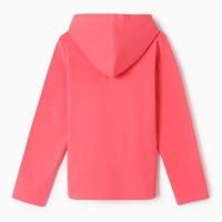 Толстовка для девочек, цвет коралловый, рост 116 см