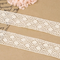 Кружево вязаное, 50 мм &times; 10 &plusmn; 1 м, цвет бежевый
