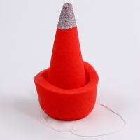 Карнавальный колпак «Клоун» на резинке, красный, поролон Карнавальный колпак «Клоун» на резинке, красный, поролон