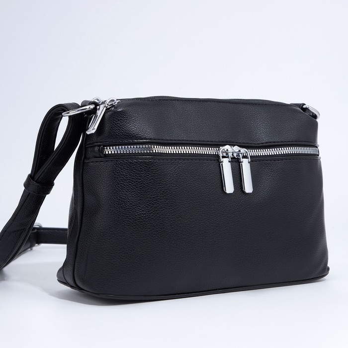 Сумка кросс-боди на молнии, цвет чёрный Сумка кросс-боди на молнии, цвет чёрный