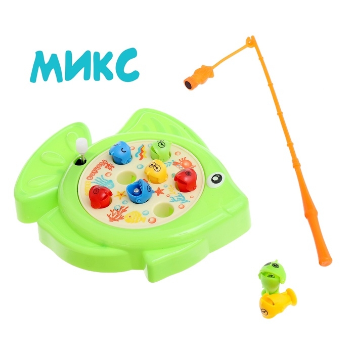 Рыбалка заводная «Рыбка», 8 рыбок, с удочкой, МИКС Рыбалка заводная «Рыбка», 8 рыбок, с удочкой, МИКС